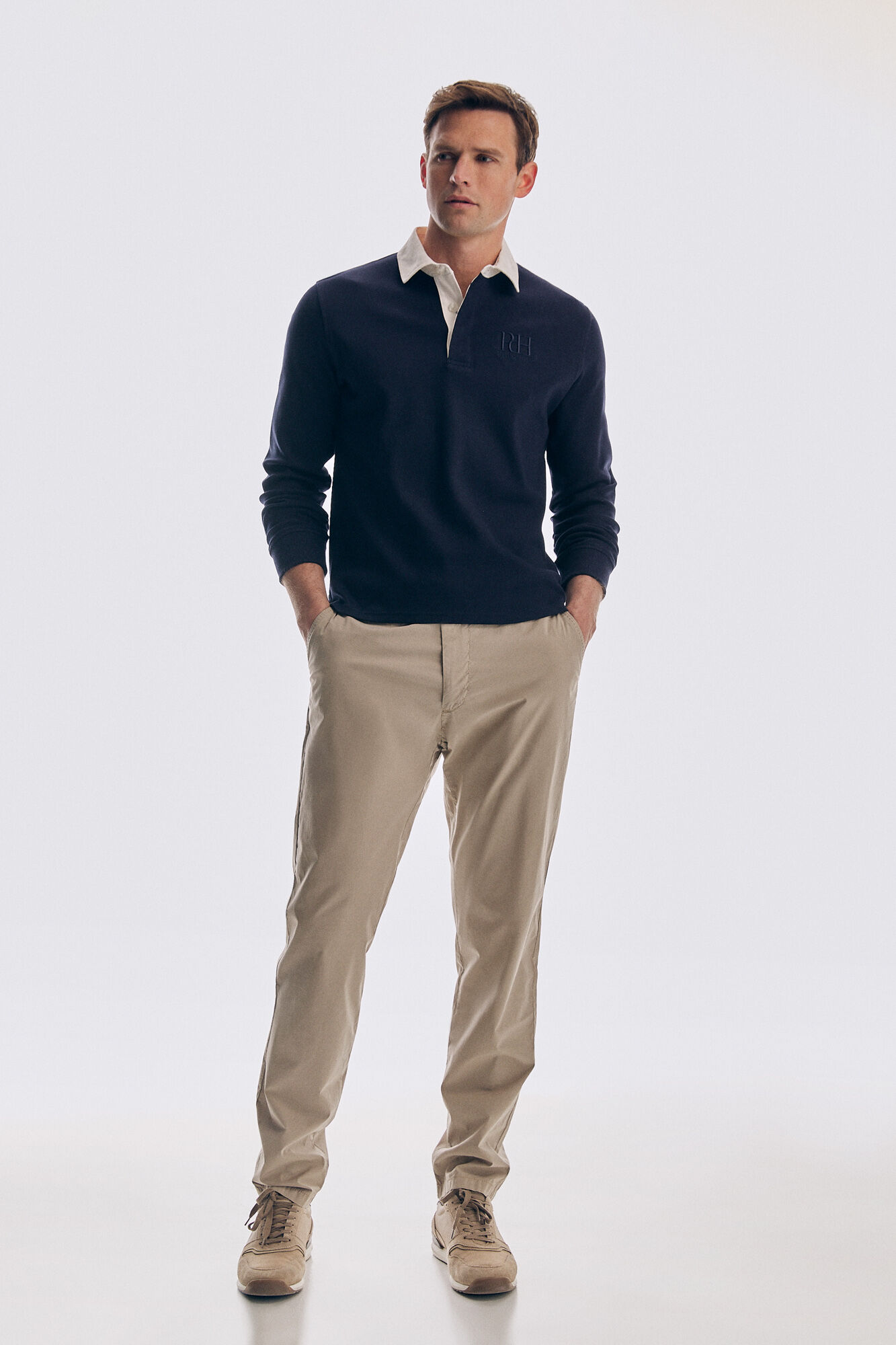 Pedro del Hierro Plain rugby shirt Blue