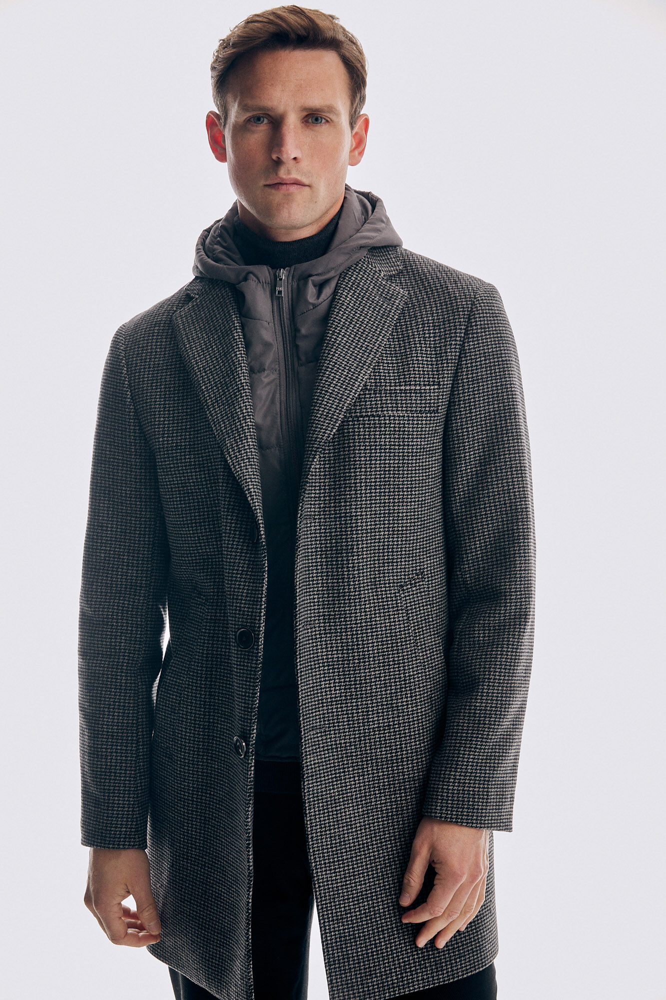 Pedro del Hierro Abrigo con vistas Gris
