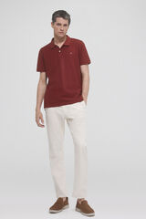 Pedro del Hierro Slim basic polo shirt with embroidered logo Red