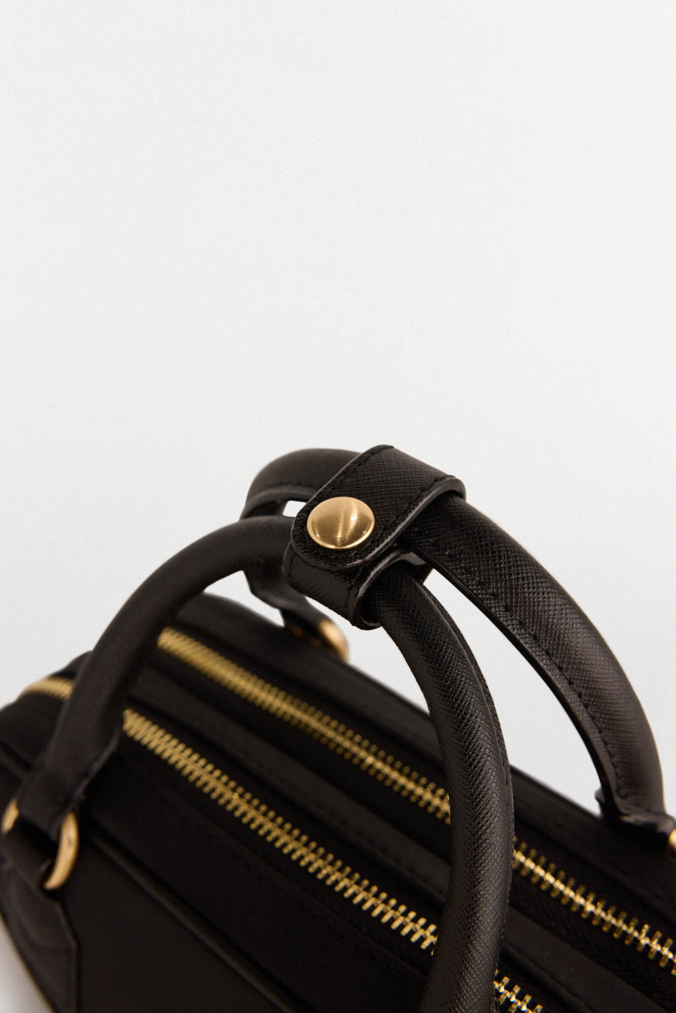 Pedro del Hierro Nylon crossbody bag with zippers Black