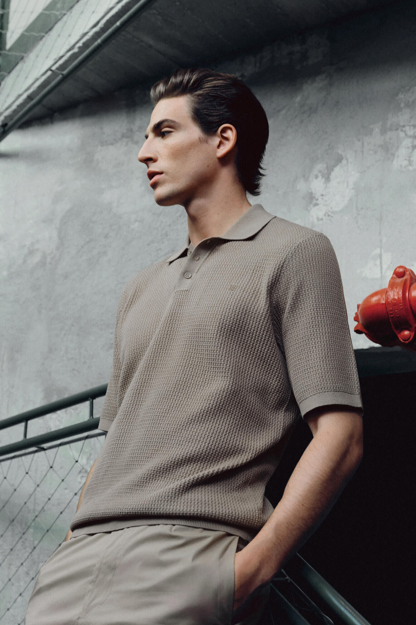 Pedro del Hierro Premium short-sleeved knit polo shirt