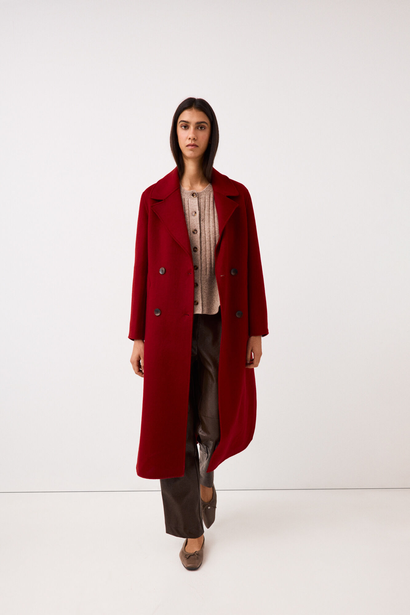 Pedro del Hierro Double-faced coat Red