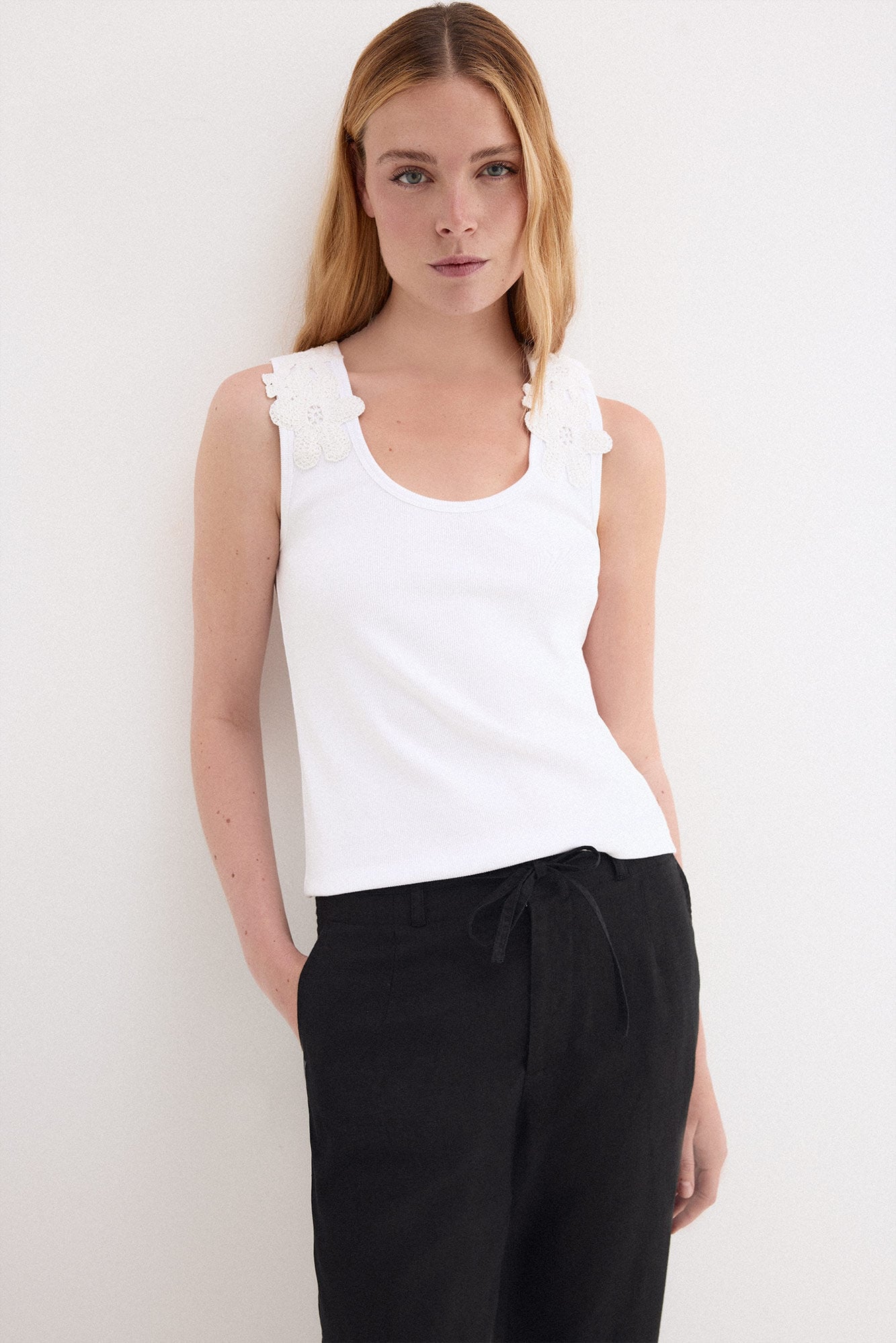 Pedro del Hierro Sleeveless ribbed T-shirt