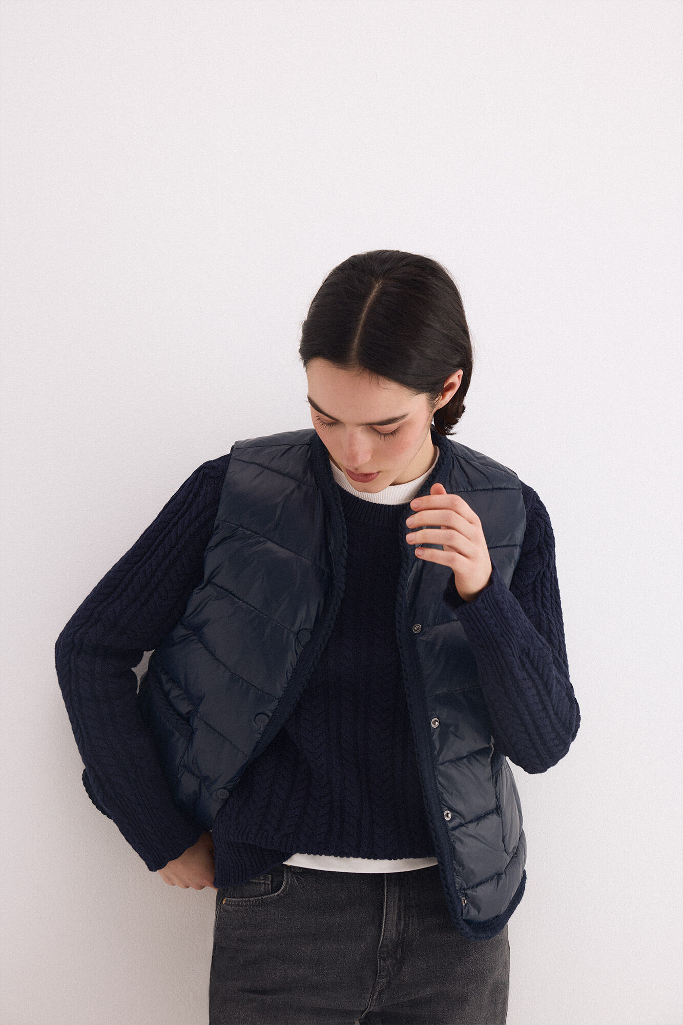 Pedro del Hierro Puffer gilet Blue