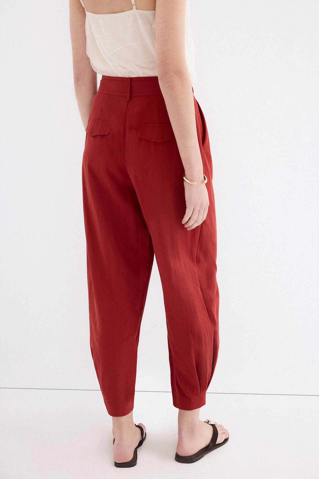 Pedro del Hierro Pleated trousers Ecru