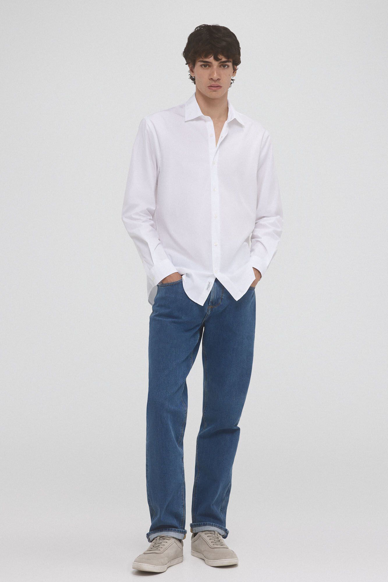 Pedro del Hierro Italian poplin shirt White