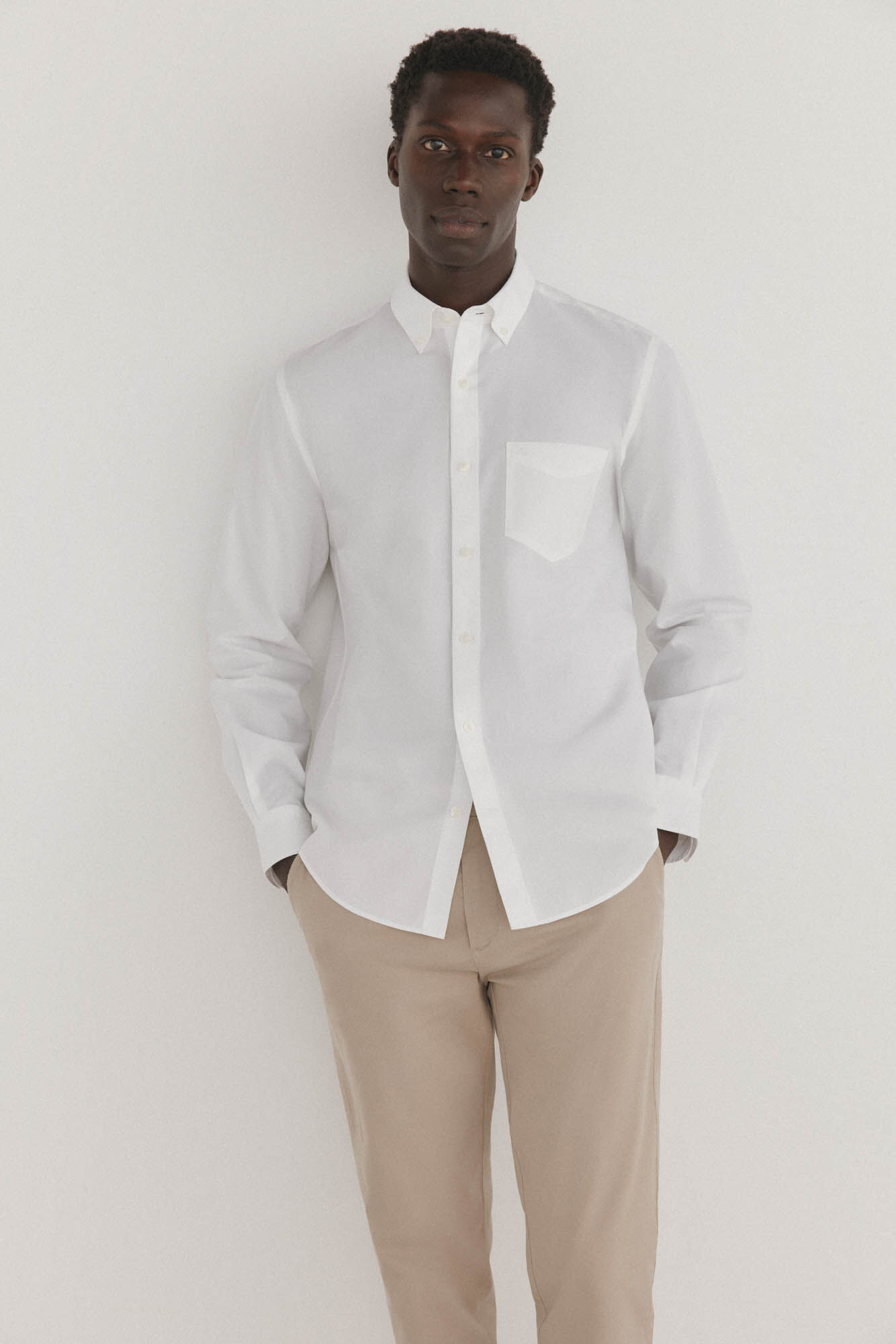 Pedro del Hierro Non iron + anti-stain smooth shirt White