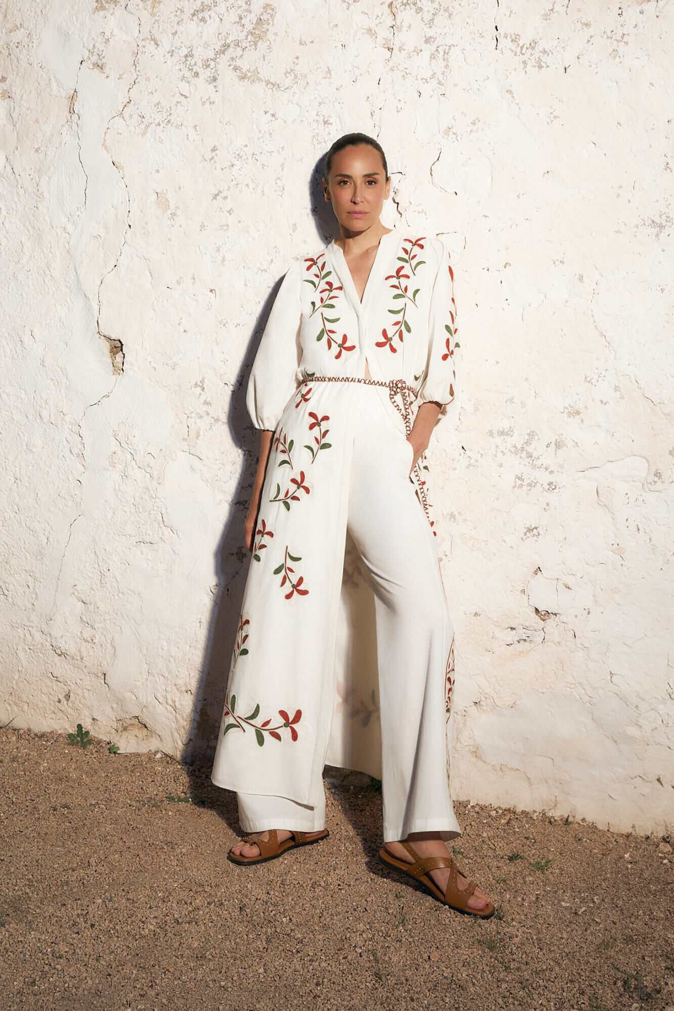 TFP by Tamara Falc&oacute; Embroidered shirt dress