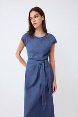 Pedro del Hierro Vestido nudo denim Azul