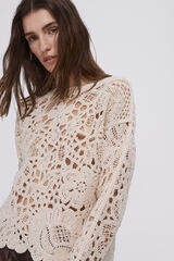 Pedro del Hierro Crochet jumper Beige