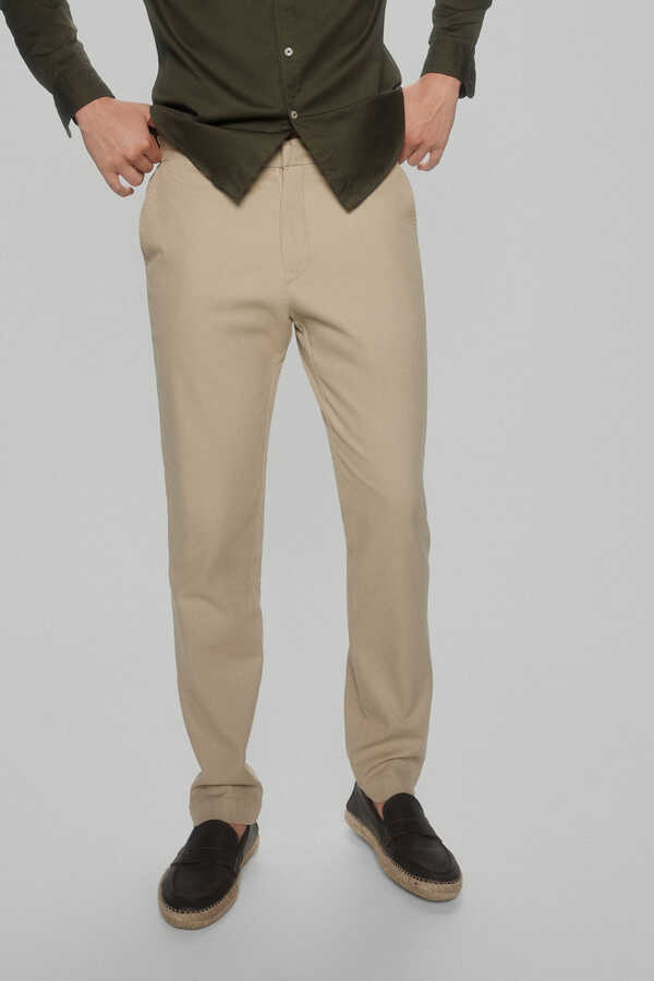 Pantalones Hombre, Pantalón Chino Premium Flex Classic Beige