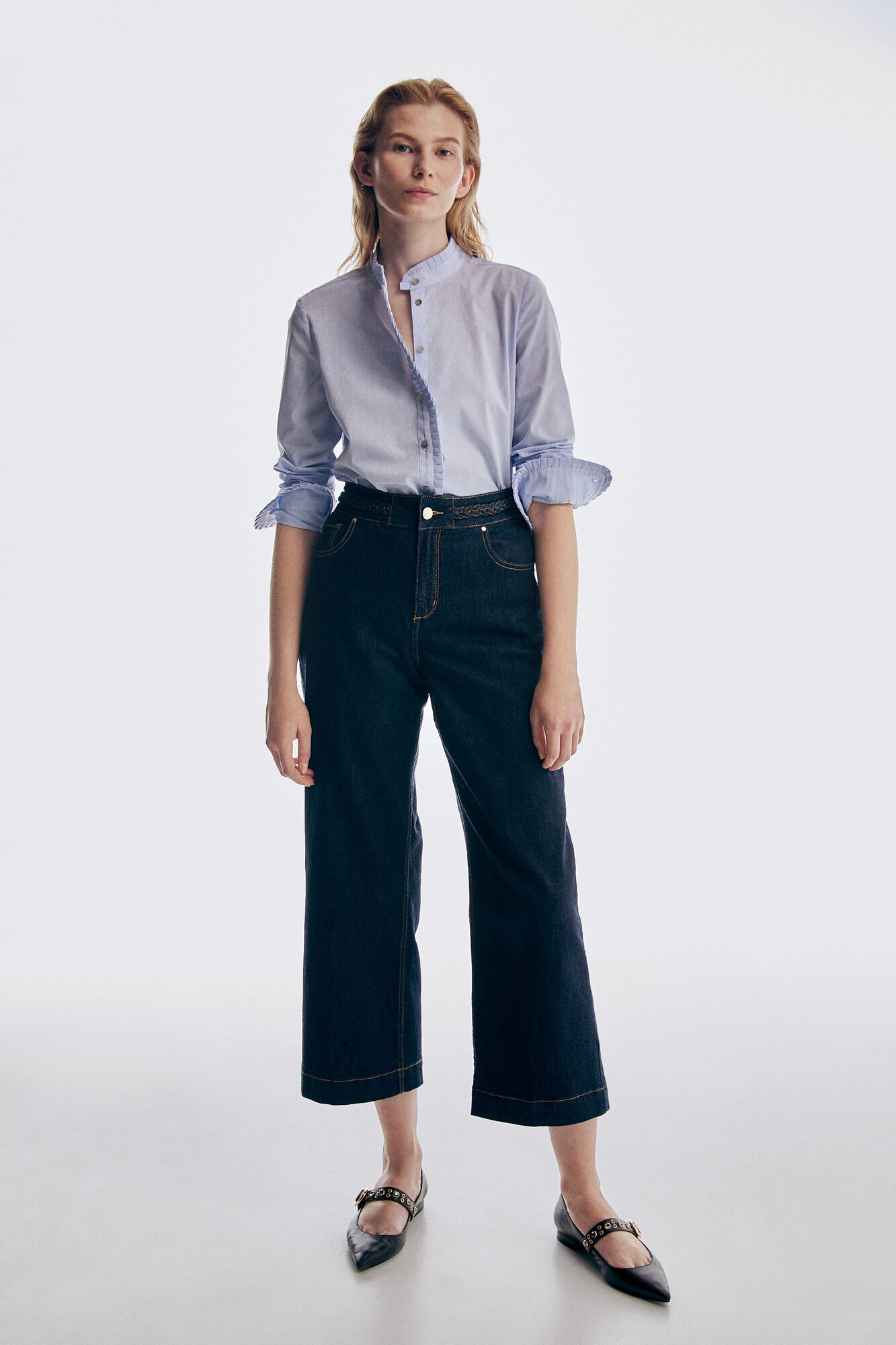 Pedro del Hierro Wide leg jeans Blue