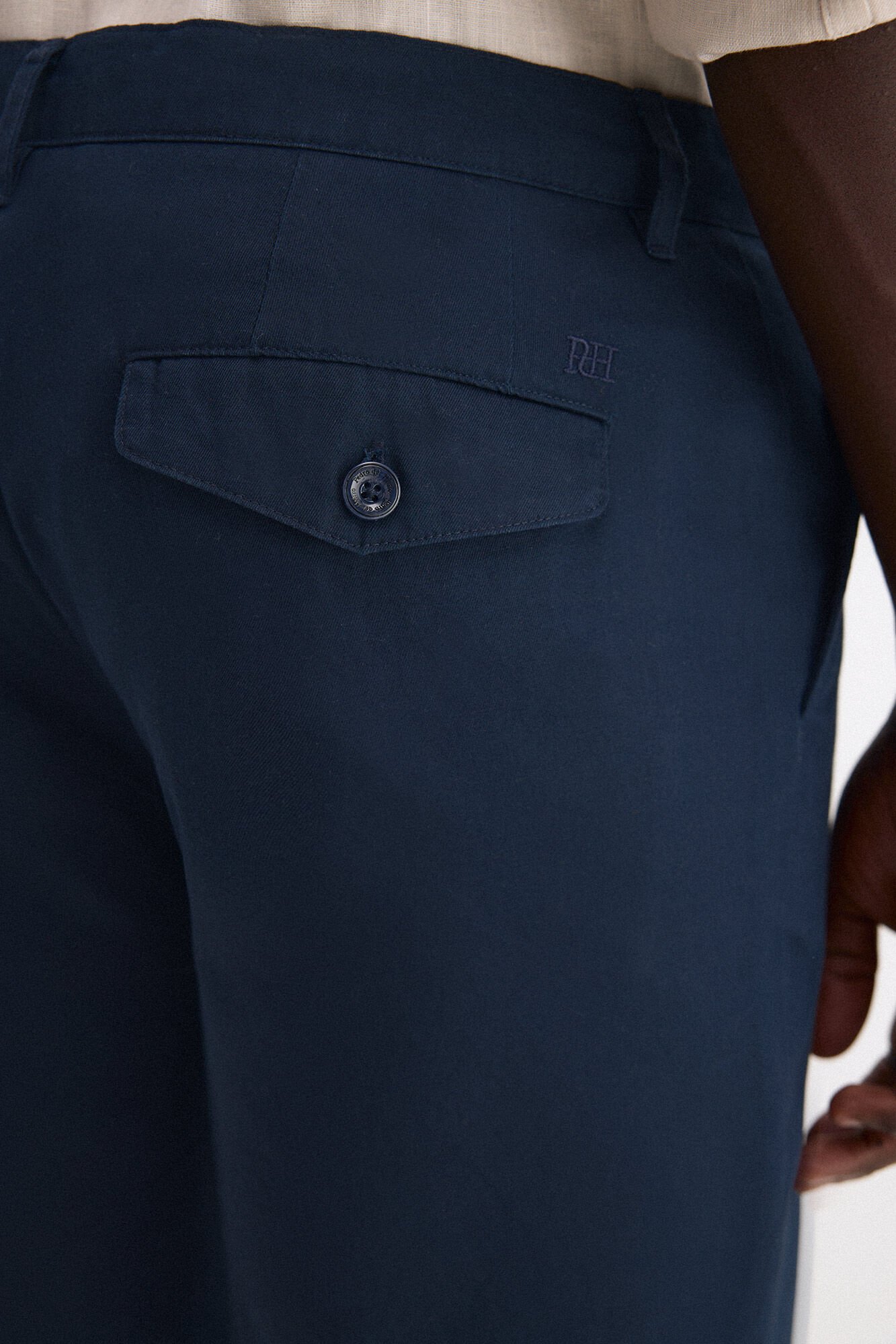 Pedro del Hierro Linen cotton Bermuda shorts Blue