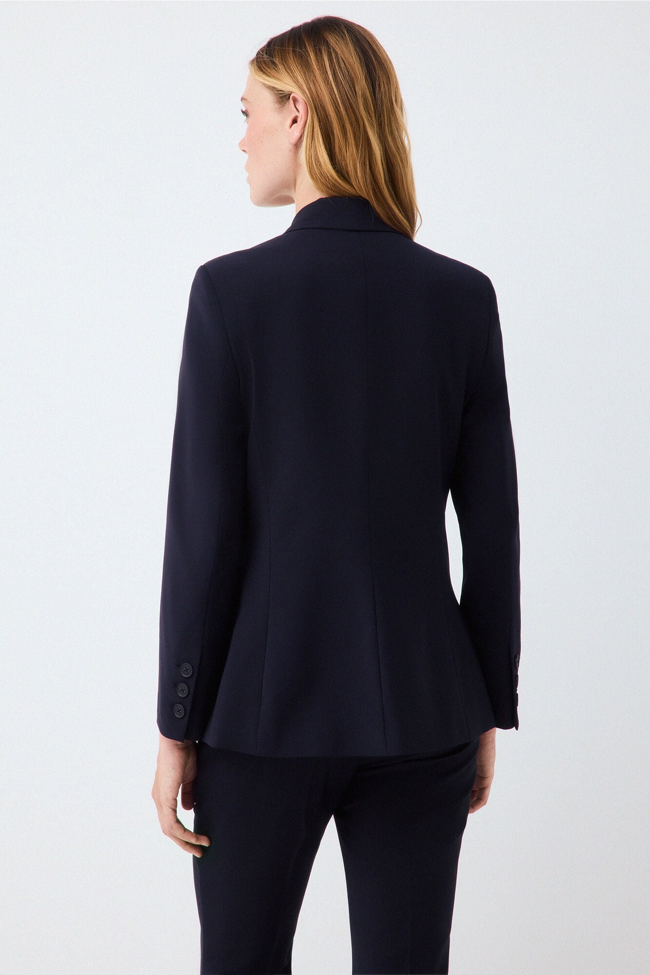 Pedro del Hierro Navy asymmetric blazer Blue