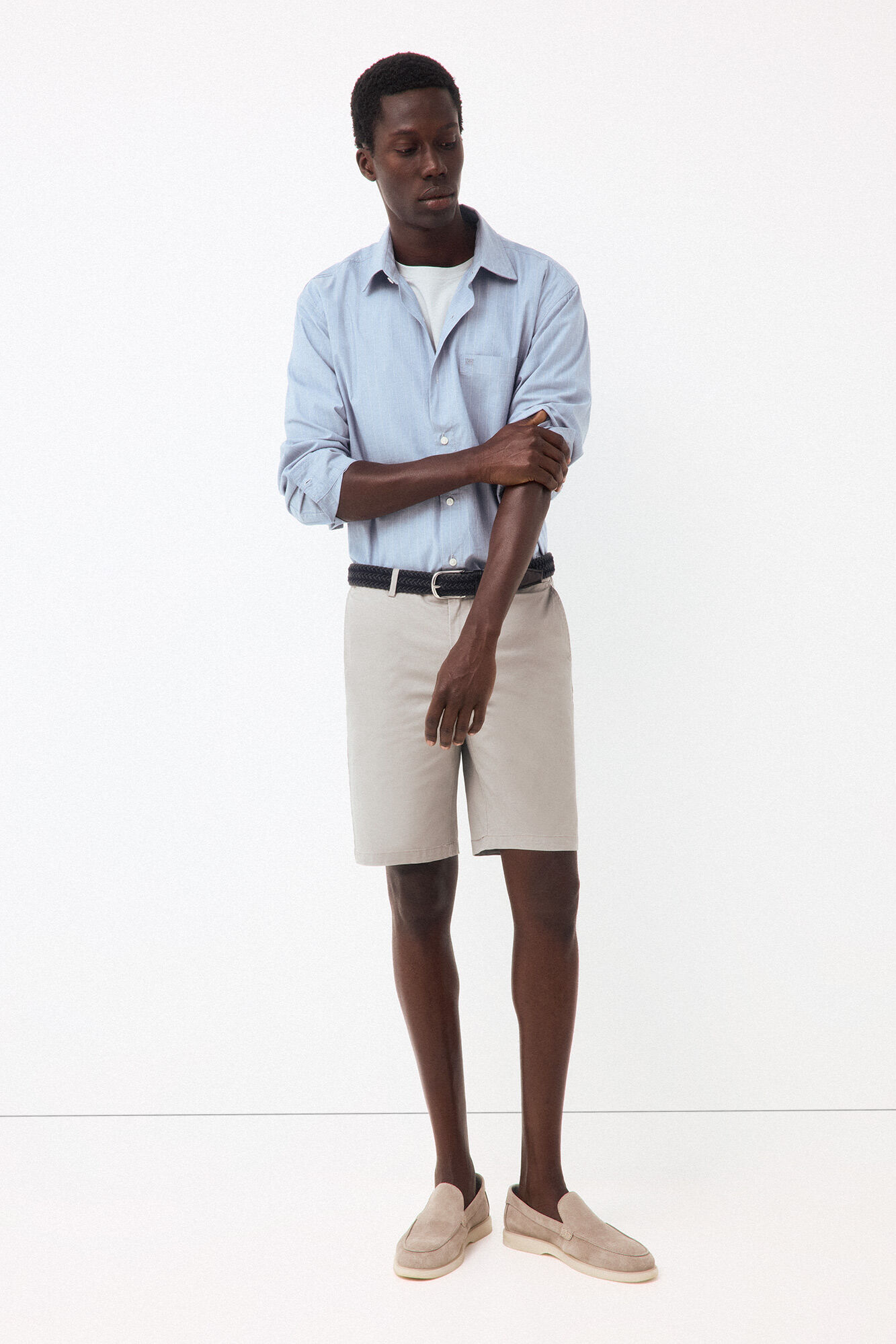 Pedro del Hierro Striped poplin relax fit shirt