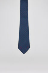 Pedro del Hierro Natural silk tie Blue