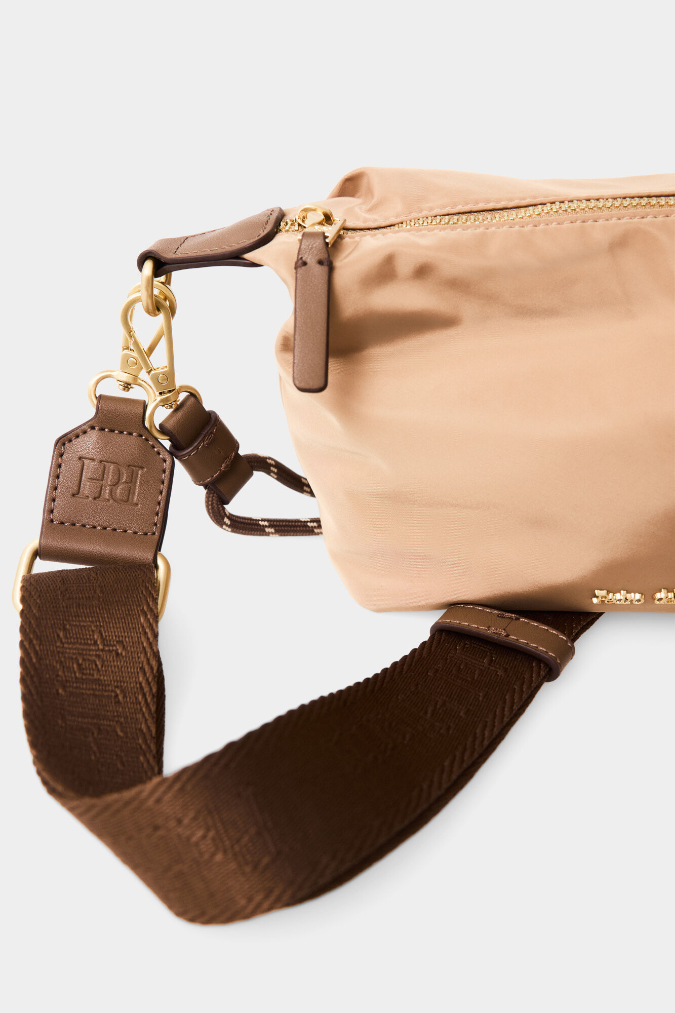 Pedro del Hierro Nylon crossbody bag Beige