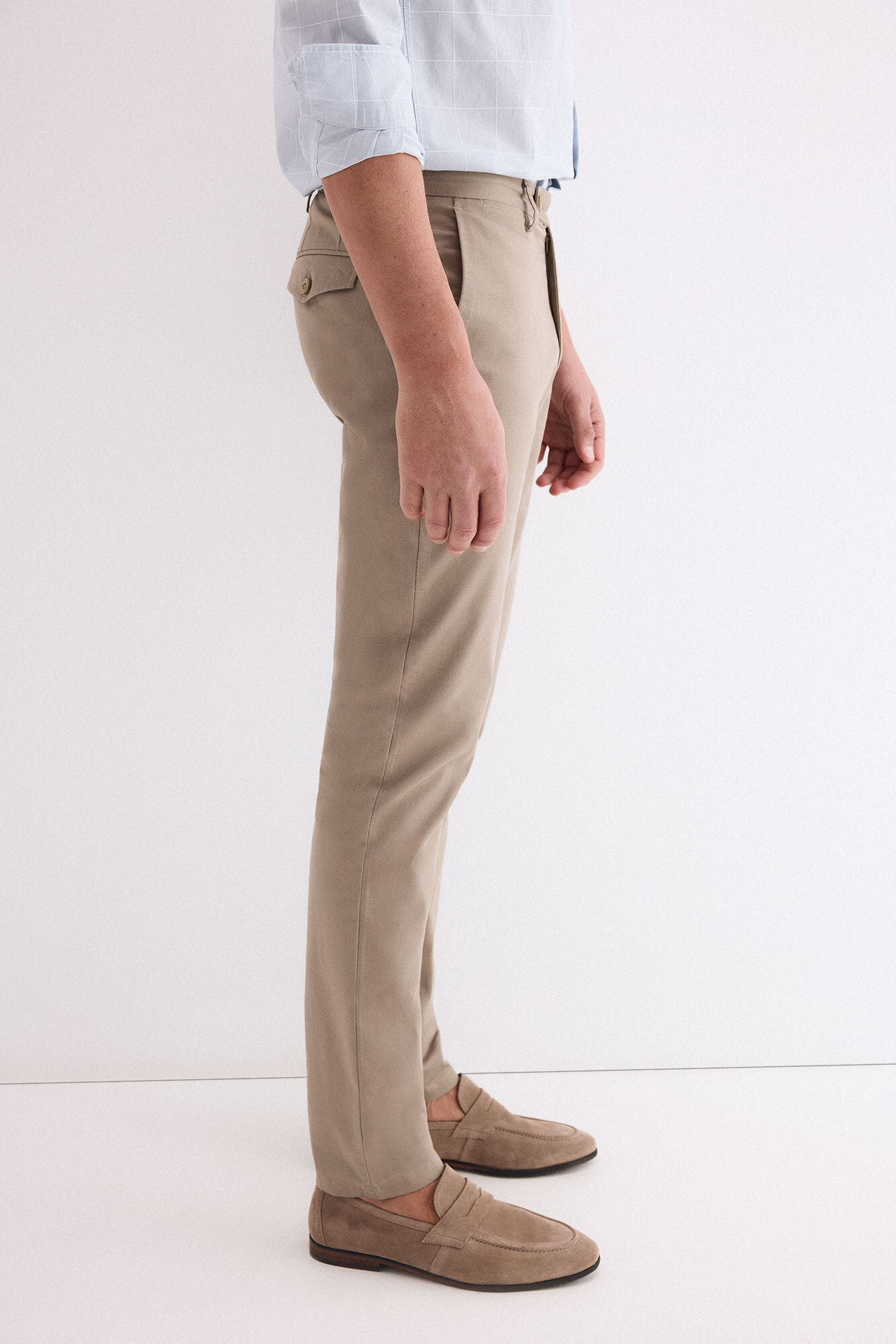 Pedro del Hierro Printed slim fit chinos Grey