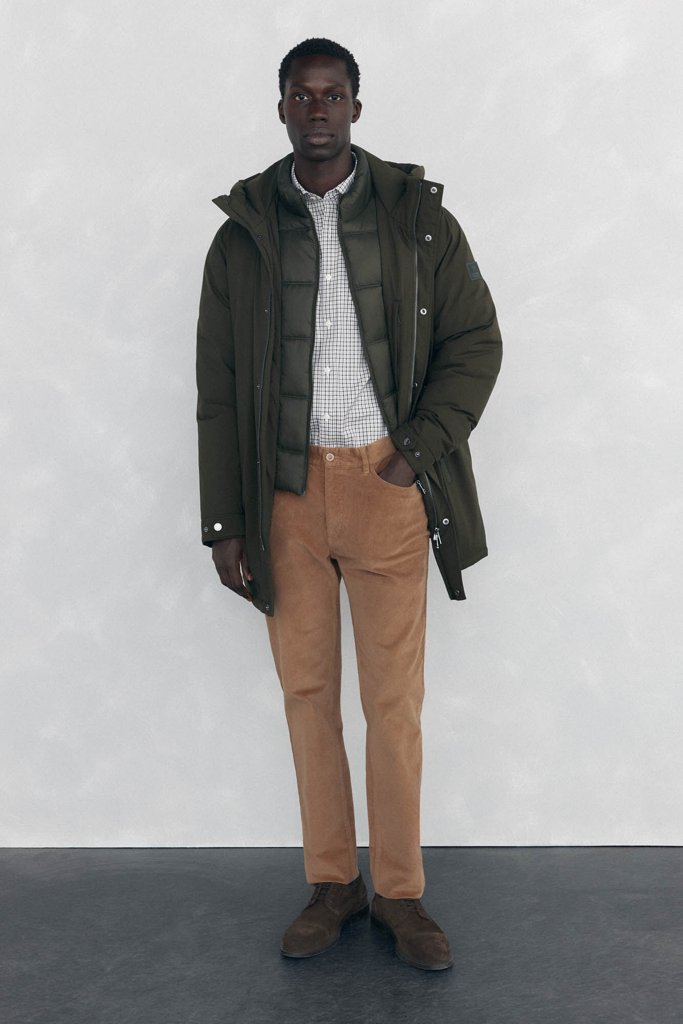 Pedro del Hierro Cal&ccedil;as de veludo slim fit com 5 bolsos Marrom