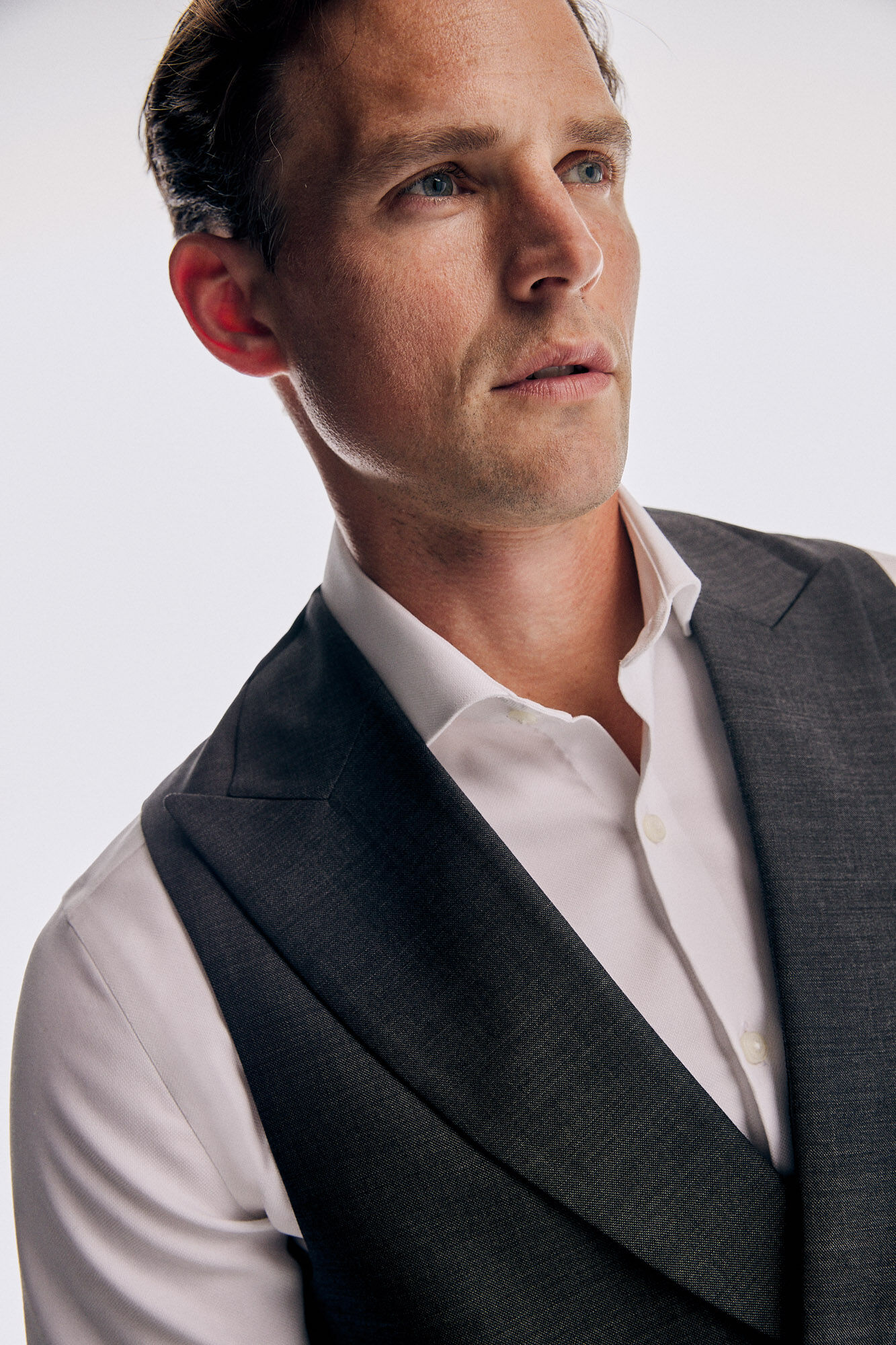 Pedro del Hierro Colete cinzento tailored fit Cizento