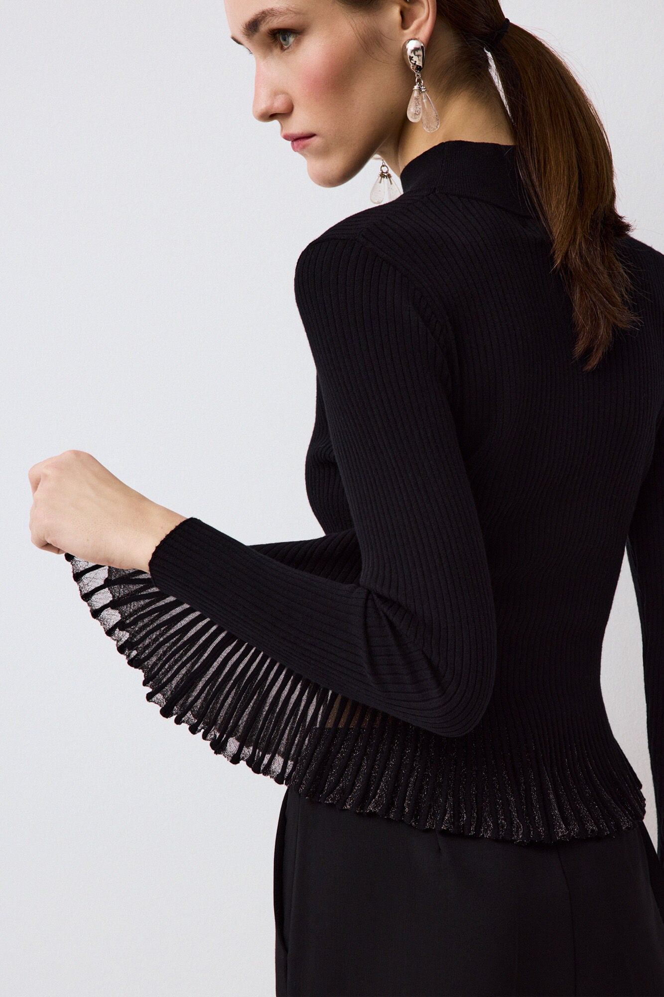 Pedro del Hierro Shimmer fantasy roll neck jumper Black
