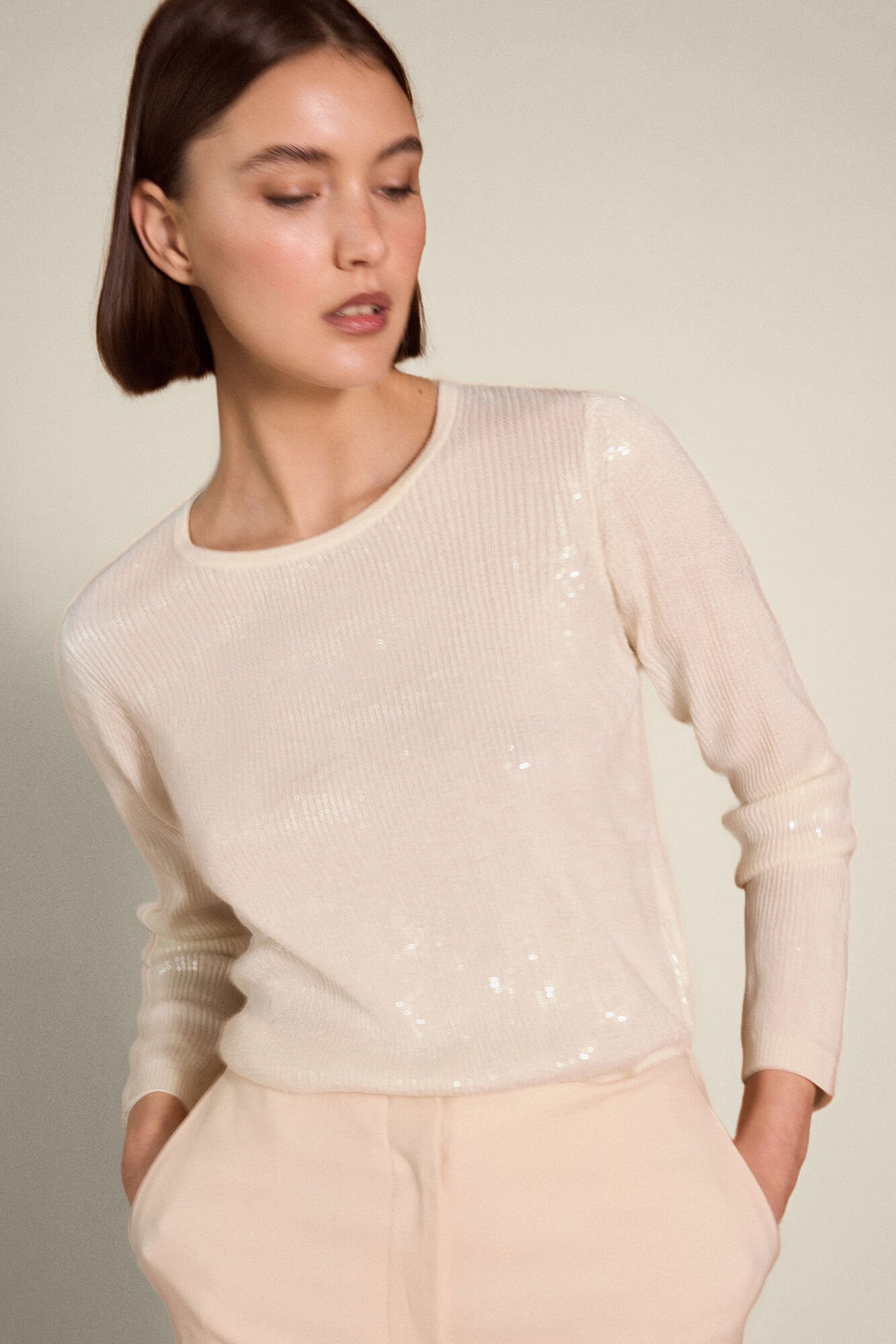 TFP by Tamara Falc&oacute; Sheer sequin jumper