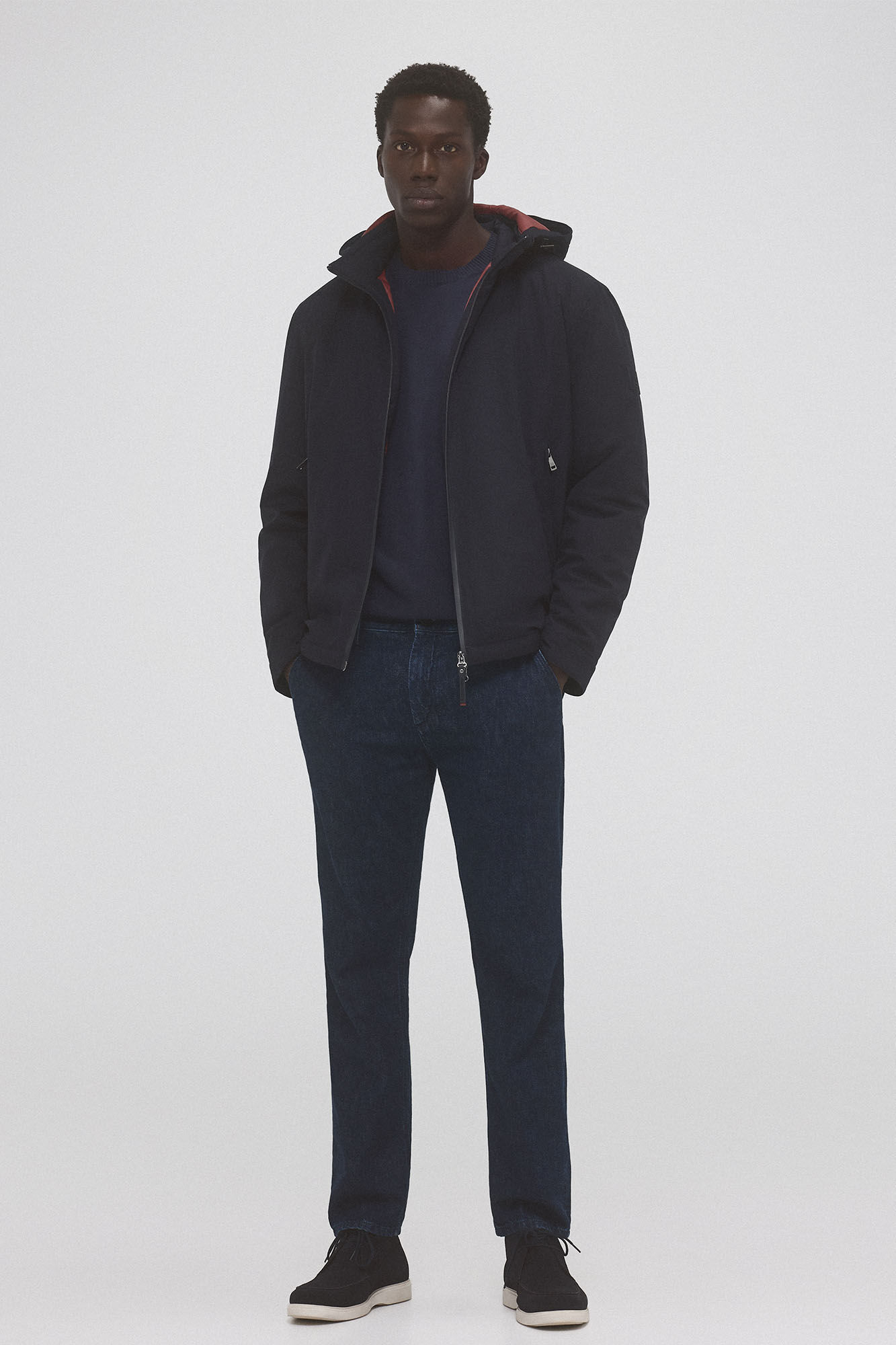 Pedro del Hierro Cazadora cremallera agua Azul