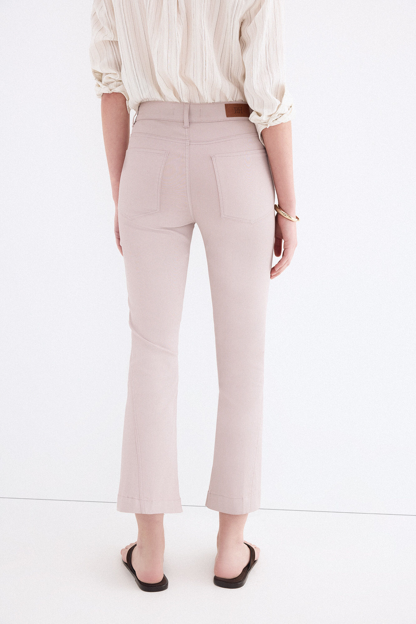 Pedro del Hierro Flare cropped jeans Pink