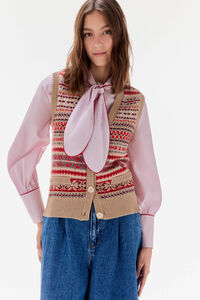 TFP by Tamara Falcó Geometric jacquard gilet