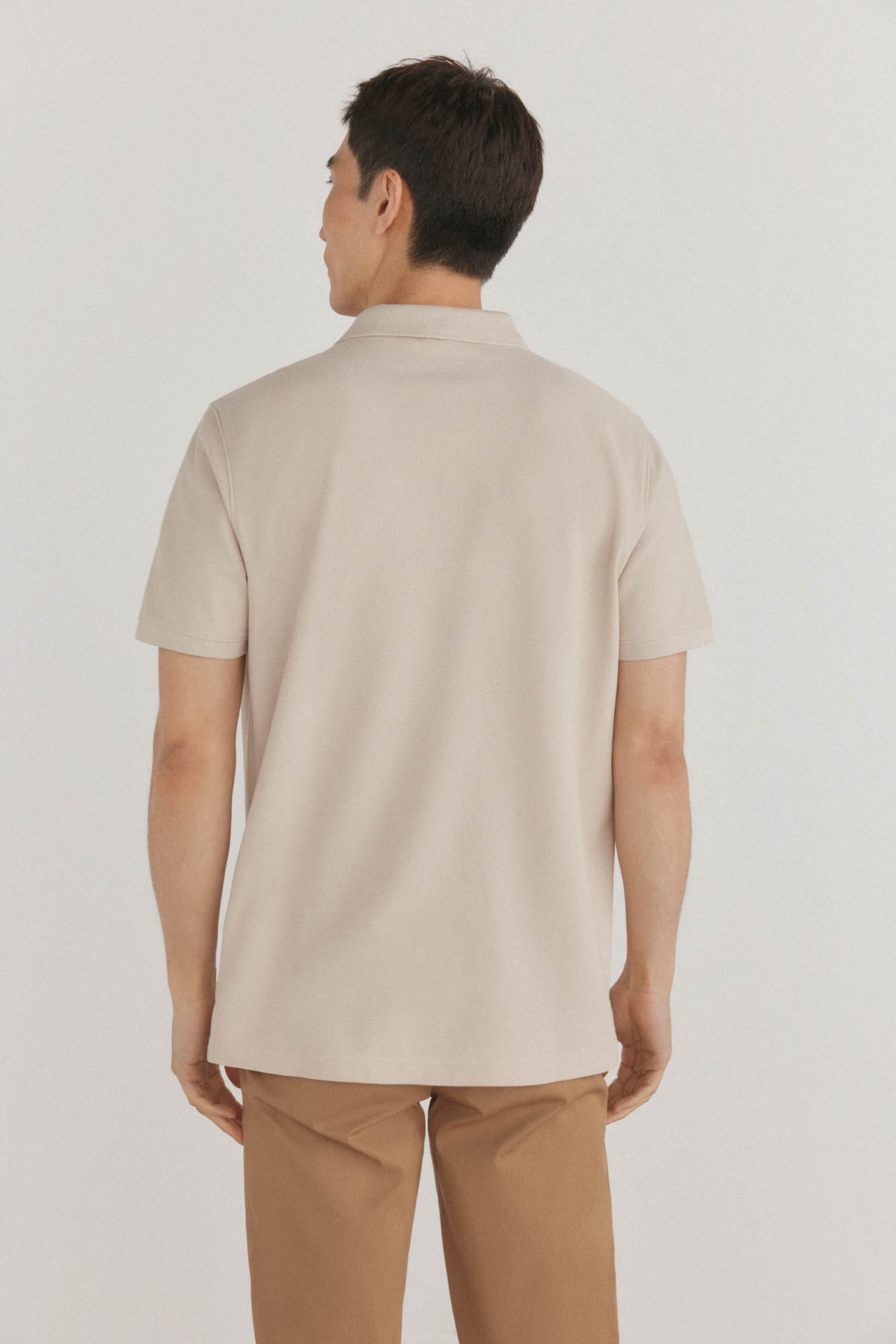 Pedro del Hierro Basic piqu&eacute; polo shirt Beige