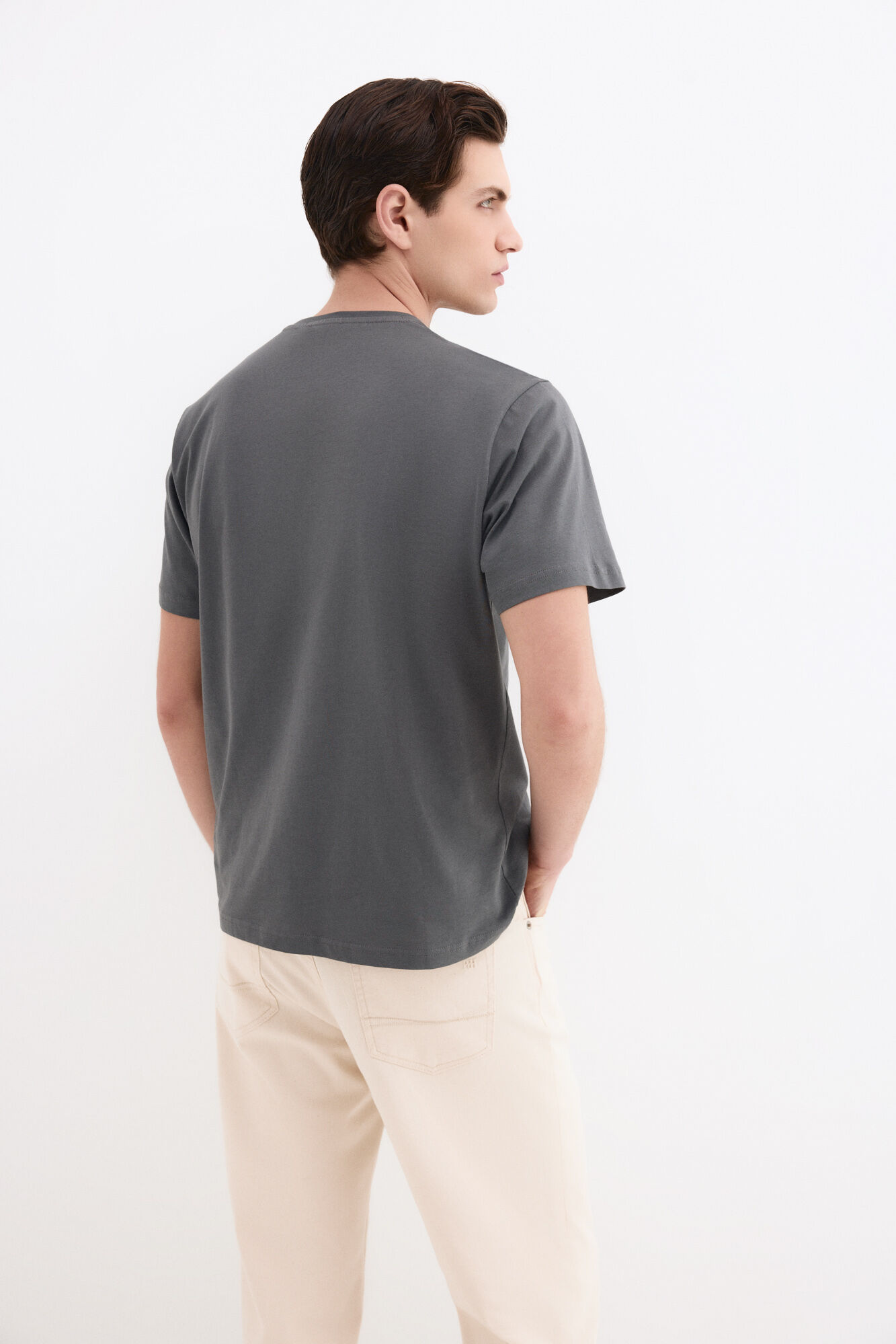 Pedro del Hierro Camiseta logo grande Gris
