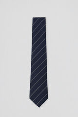 Pedro del Hierro Natural silk tie Blue