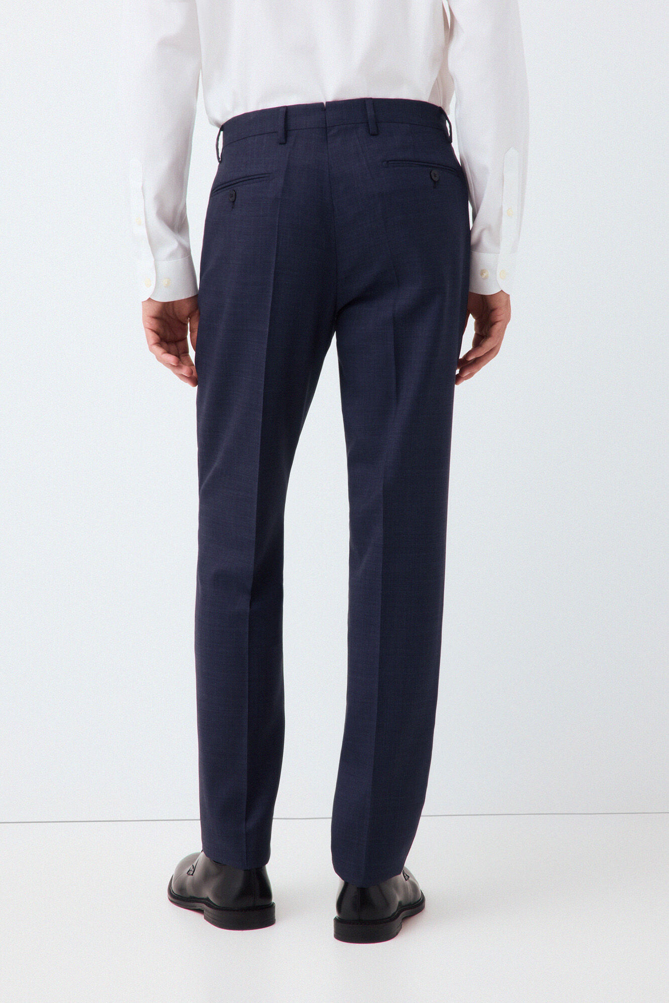 Pedro del Hierro Cal&ccedil;a de fato coordenado tailored em estrutura azul Azul
