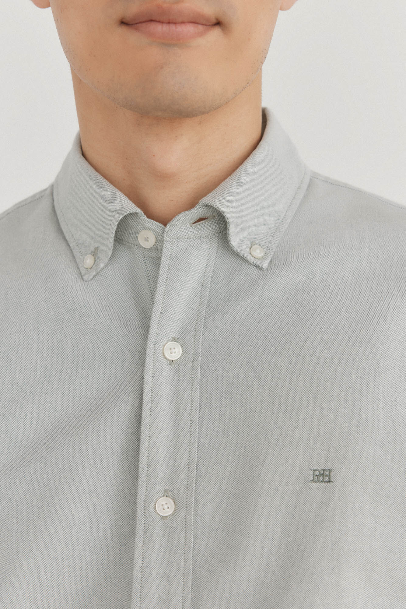 Pedro del Hierro Iconic plain oxford shirt Green