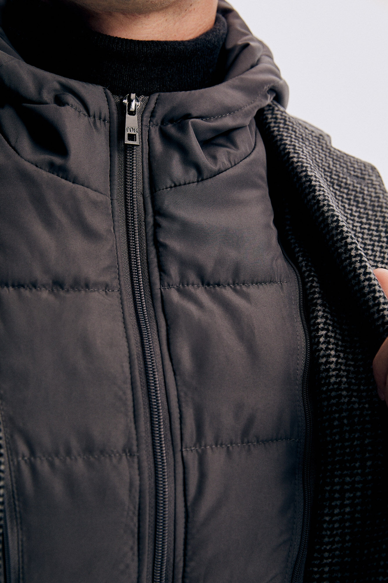 Pedro del Hierro Abrigo con vistas Gris