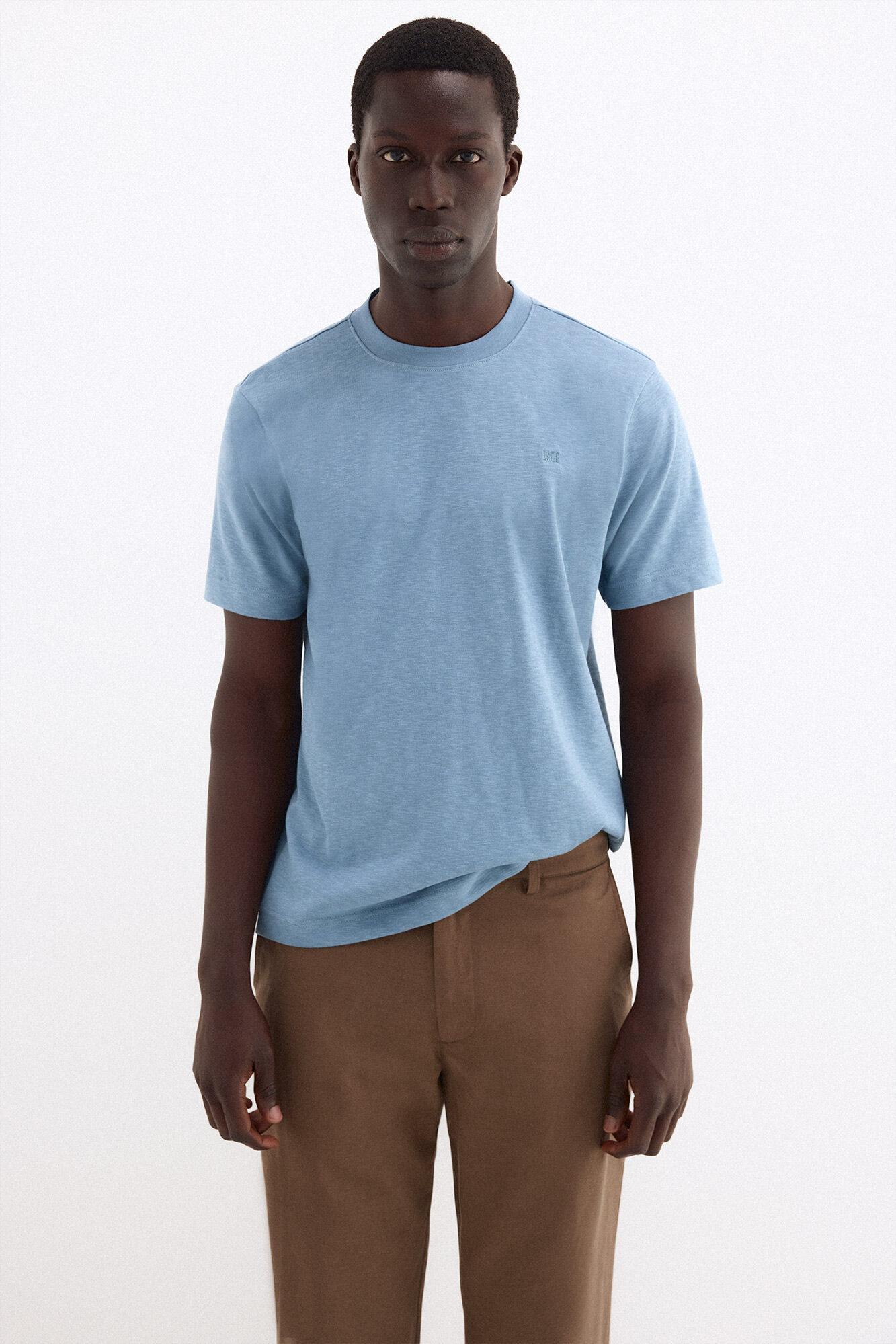 Pedro del Hierro Plain T-shirt Blue