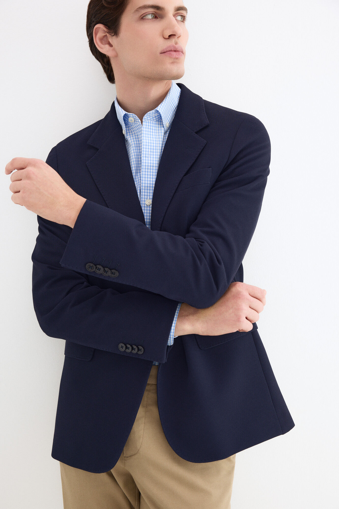 Pedro del Hierro Jersey-knit with lining blazer Blue