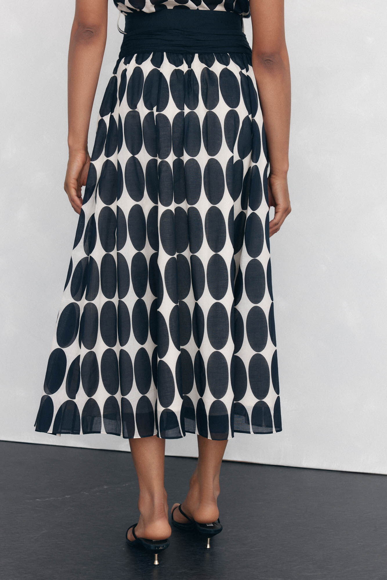 Pedro del Hierro Saia larga estampada Marfim