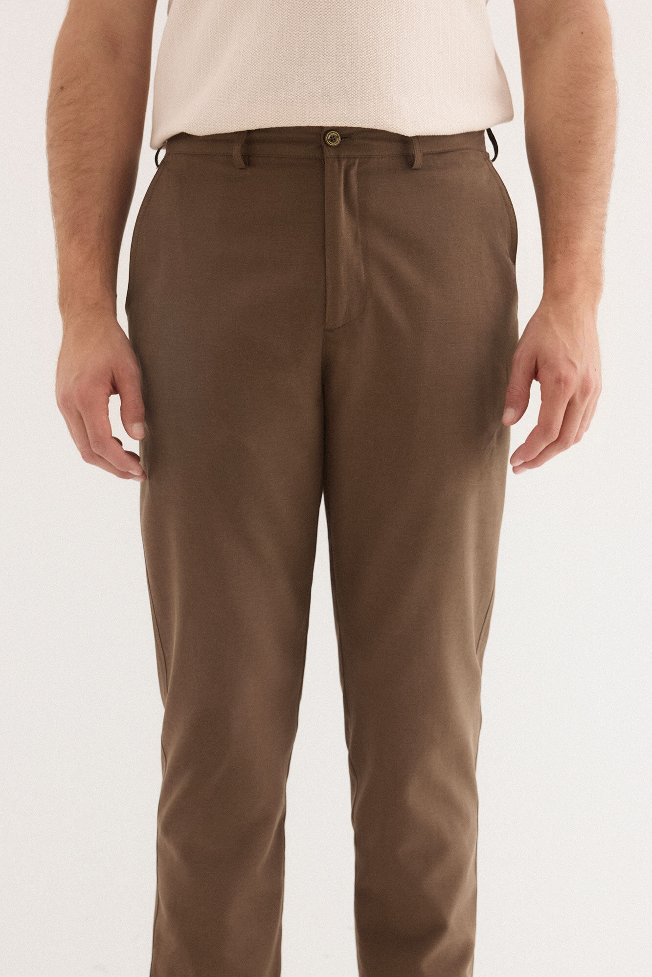 Pedro del Hierro Linen worker regular trousers