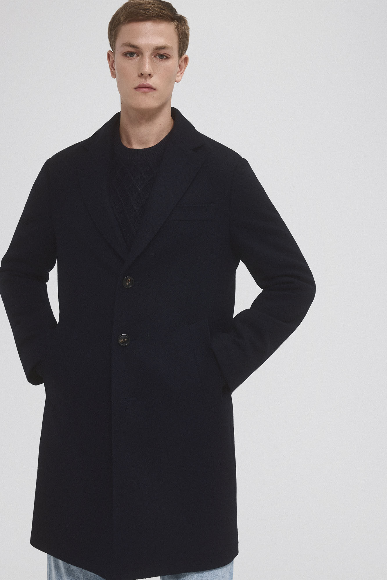 Pedro del Hierro Coat with removable lining Blue