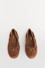 Pedro del Hierro Gathered ballerina with bow or tie Brown