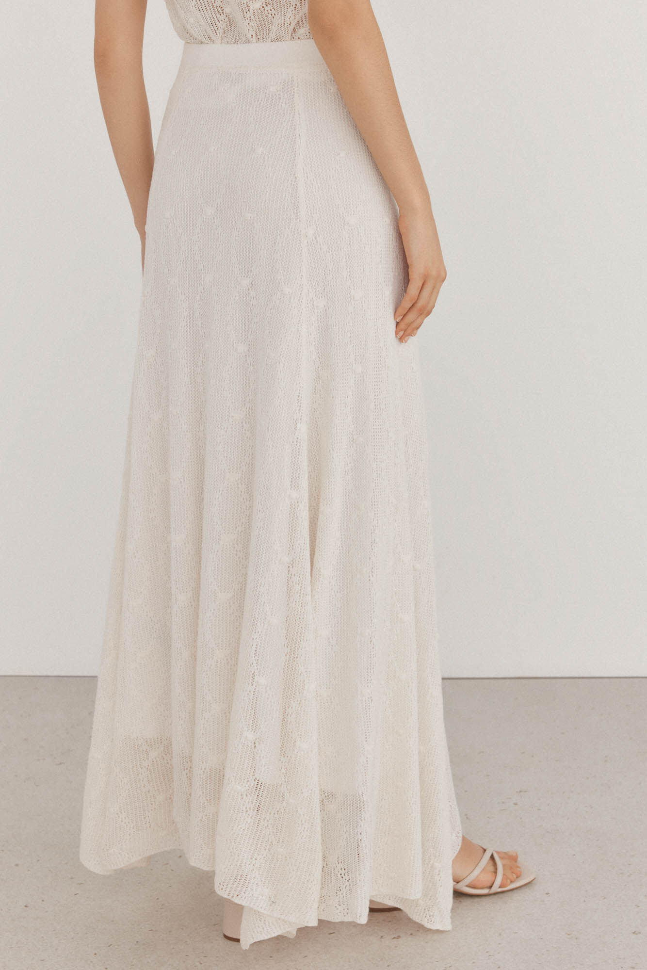 Pedro del Hierro jersey-knit structured knit skirt parade White