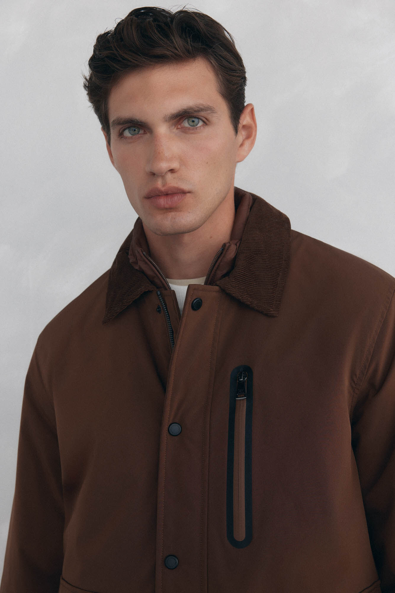 Pedro del Hierro Jacket with leaf neck Brown