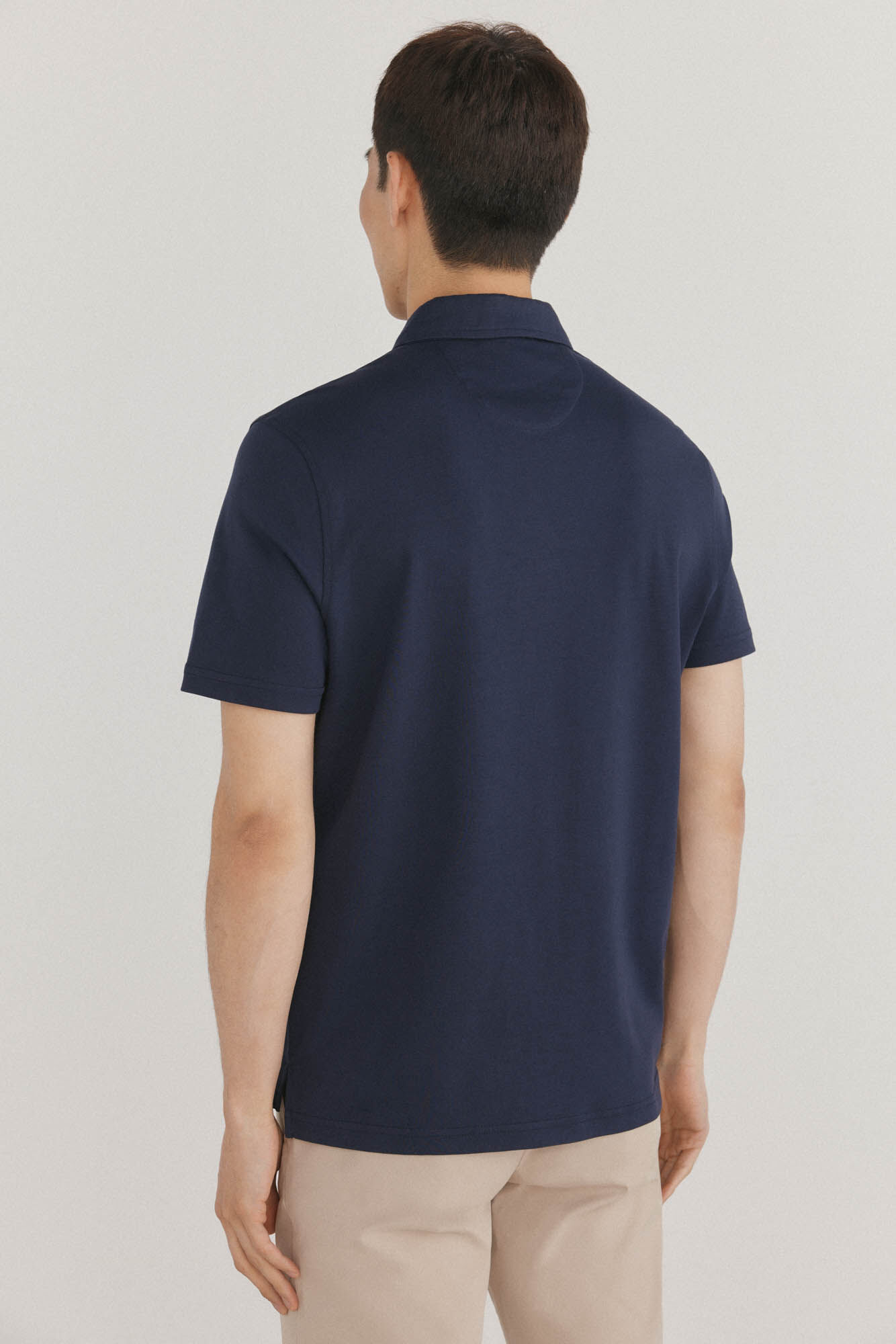 Pedro del Hierro Mercerized polo shirt Blue