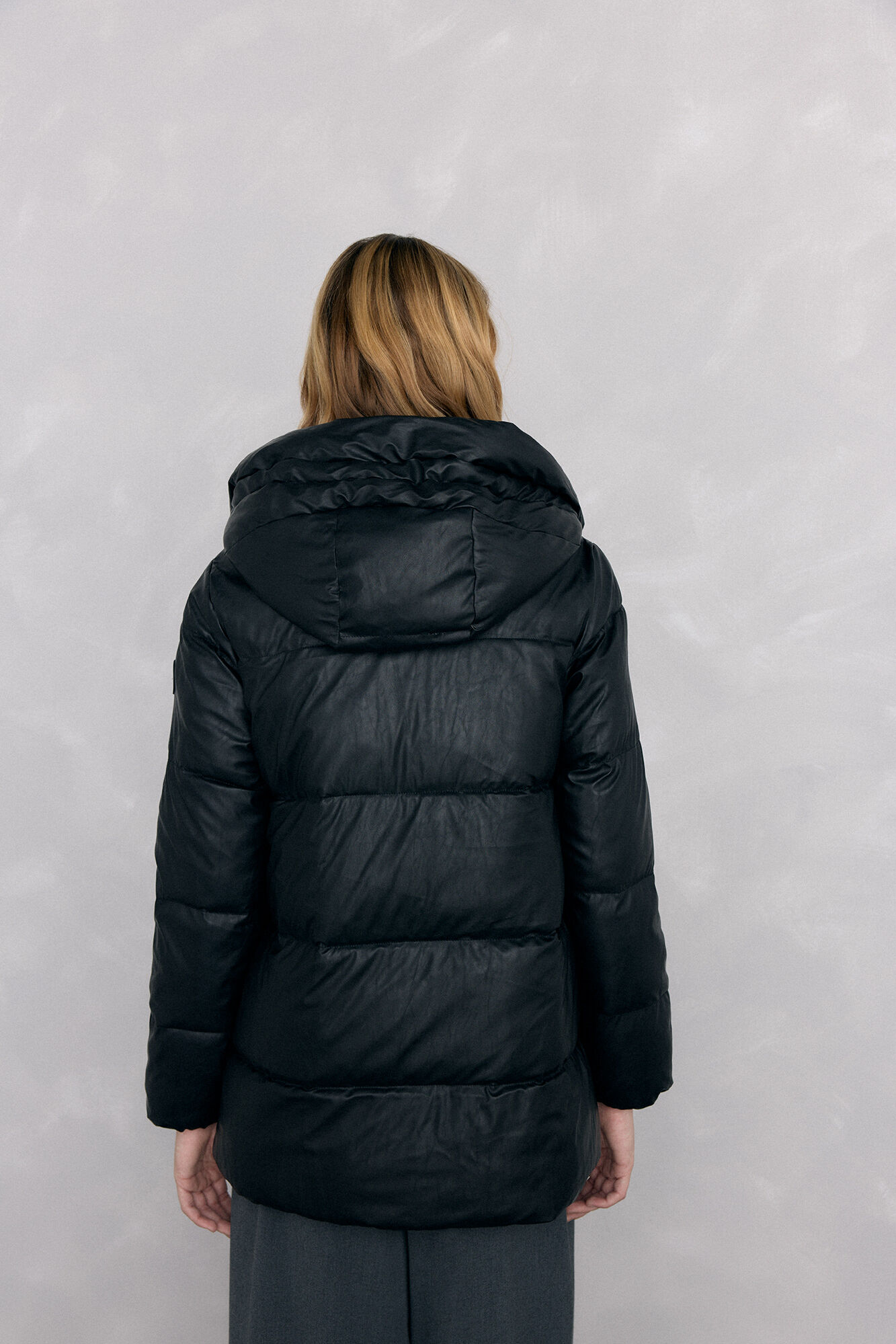 Pedro del Hierro Parka com capuz em pele sint&eacute;tica Preto