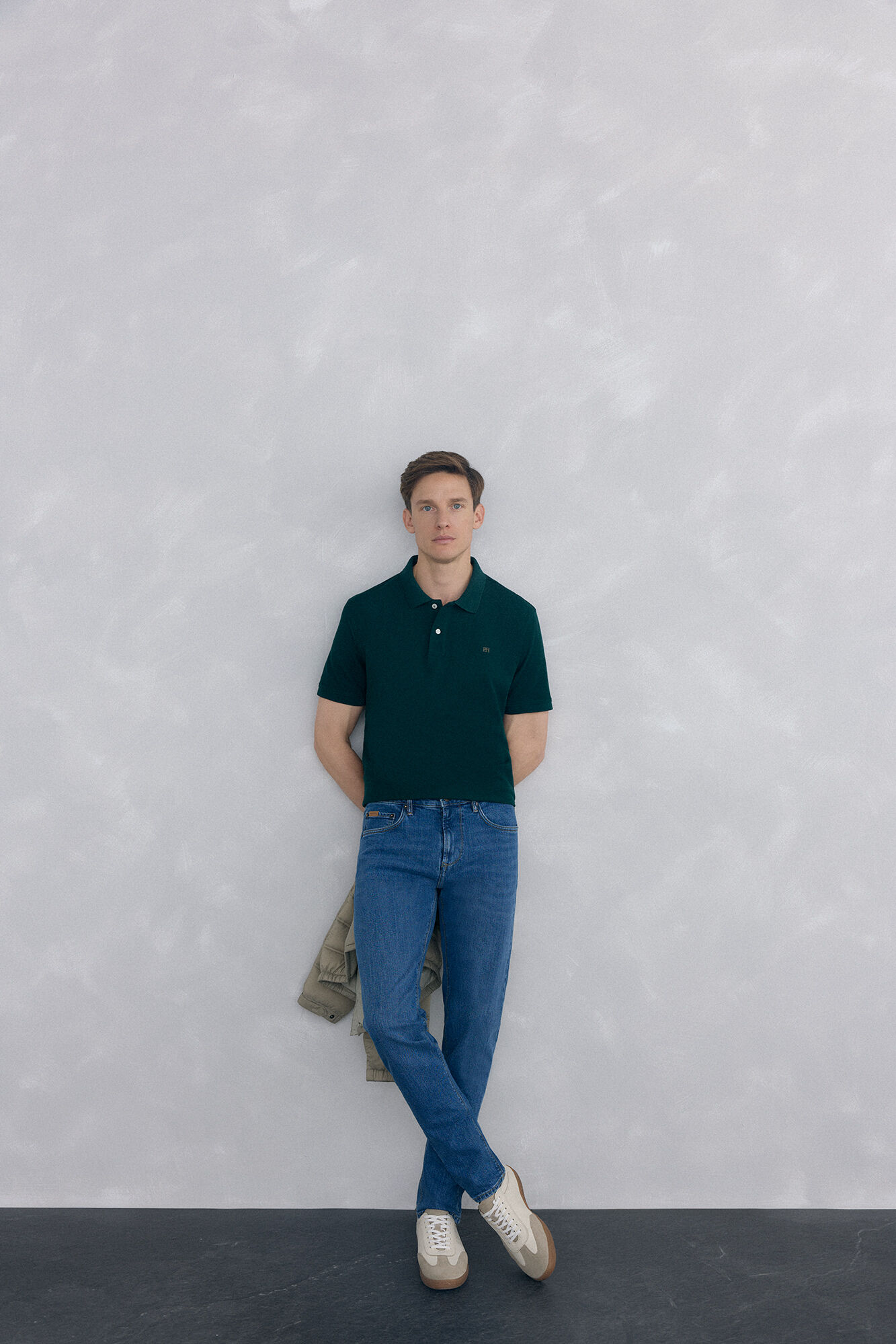 Pedro del Hierro Basic piqu&eacute; polo shirt Green