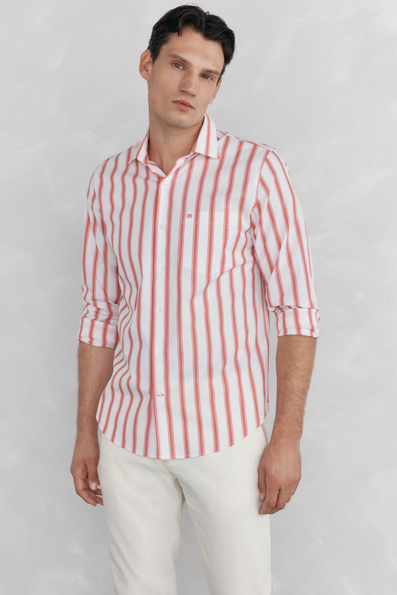 Pedro del Hierro Camisa rayas popel&iacute;n
