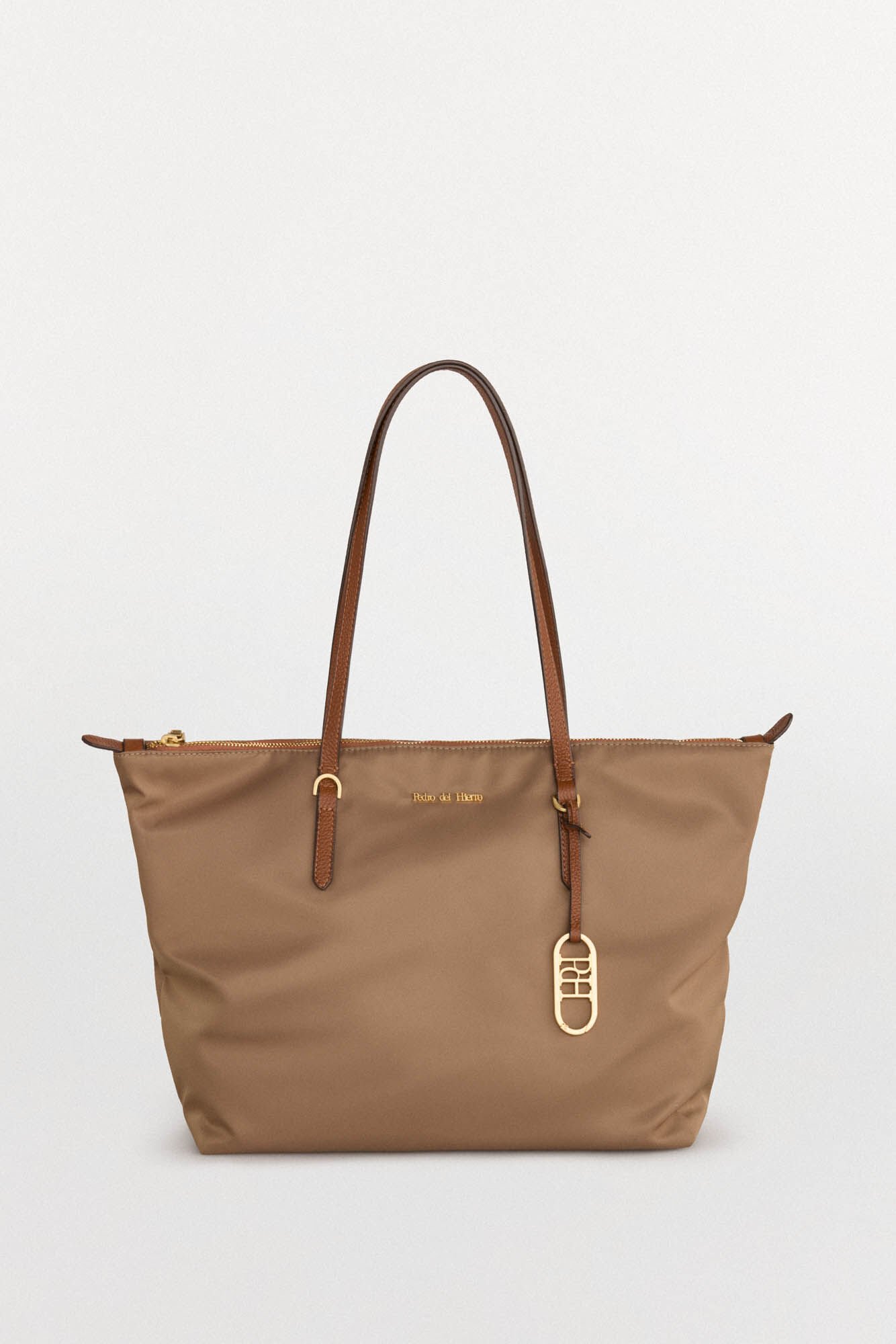 Pedro del Hierro Nylon shopper bag with zip fastening