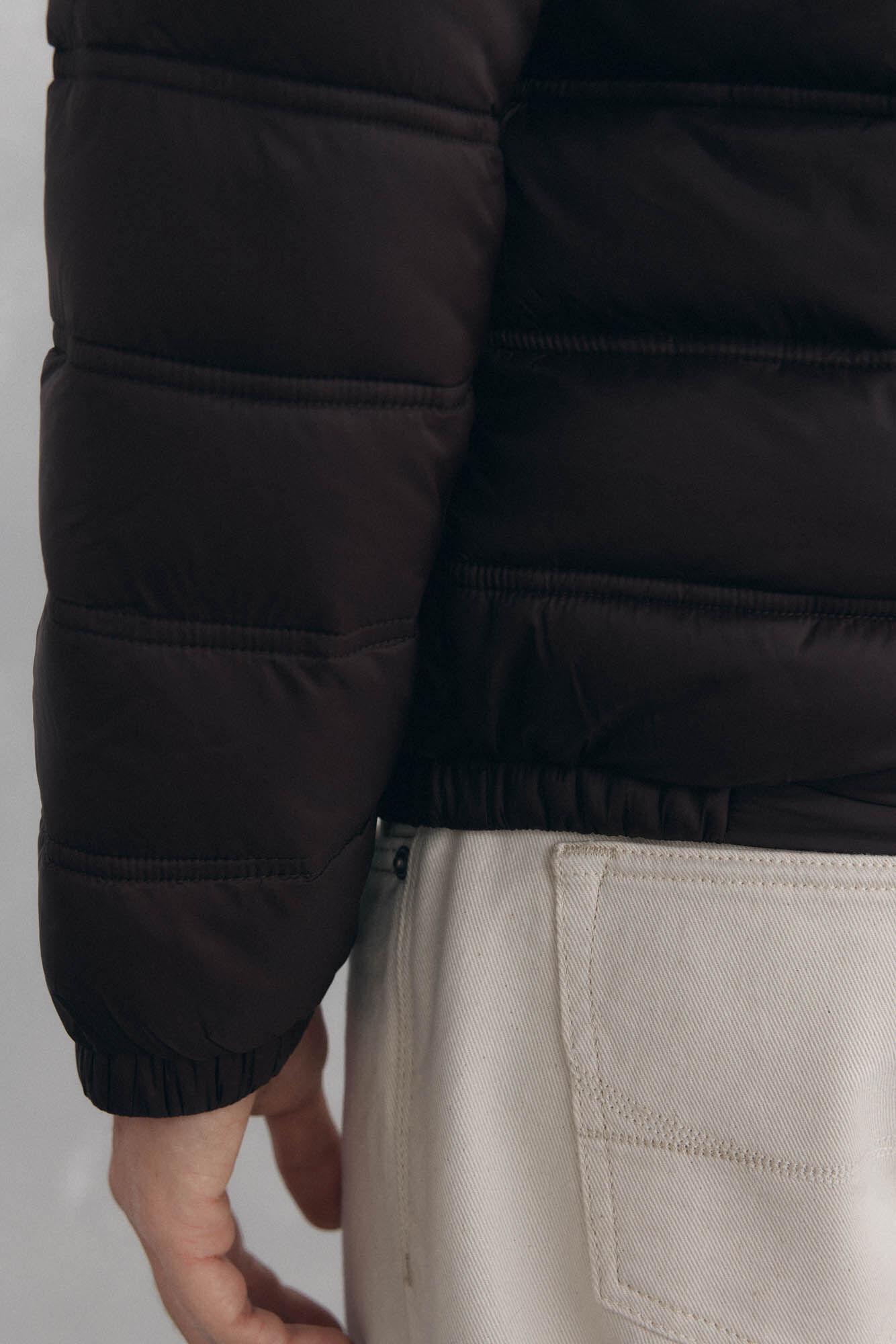 Pedro del Hierro Ultra-light quilted jacket Brown