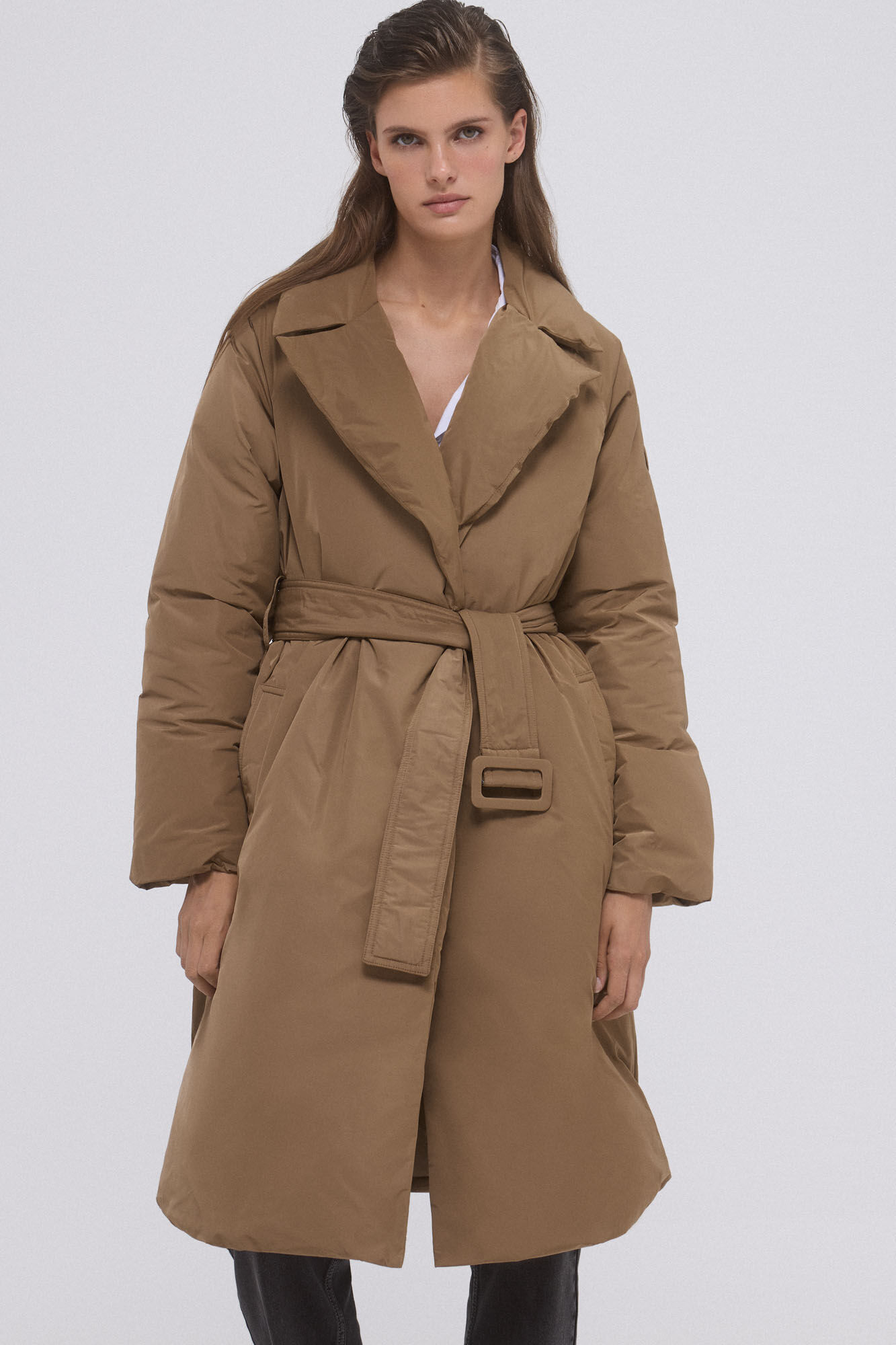 Pedro del Hierro Gabardina acolchada Beige